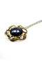 Natural Stone Lapis Natural Stone Authentic Women's Round Necklace with 45 Cm Chain - 4