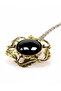 Natural Stone Onyx Natural Stone Authentic Women's Round Necklace with 45 Cm Chain - 4