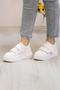 White Velcro Thick Sole Women's Sneaker - 5