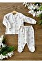 2-Piece Cotton Baby Pajama Set, Bottom Top, Booties, Rainbow - 2