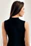Lycra Women's Black Sleeveless Turtleneck Undershirt Mb1009-sh - 2