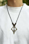 Unisex Wooden Beaded Arrow and Bow Themed Adjustable Necklace