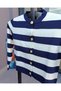 STRIPED KNITWEAR CARDIGAN COAT - 2