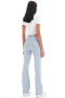 Women's Snow Denim Color Flare Fit Flare Leg High Waist Jean - 3