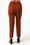 Women's Brown Elastic Waist Plus Size Pants - 5