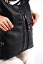 Women's Black Quality Leather Bag That Can Be Used as Arm, Shoulder and Back - 3