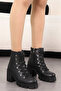 Bln 530 Hook Lace-Up Heeled Boots-black-leather - 3