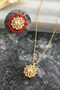 Gold Zircon Windmill Steel Necklace - 2