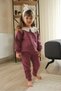 New Season Girls' Embroidery Detailed Cotton Top and Bottom Set