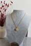 Gold Zircon Windmill Steel Necklace - 5