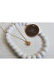 Gold Zircon Windmill Steel Necklace - 6