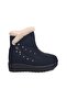 6411 Girl Black Preschool Boots with Fur Inside