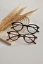 Women Men Unisex Blue Light Protected Blue Block Transparent Oval Round Leopard Glasses - 2