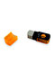 Orange Rectangular Pencil with Eraser - 2