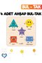 Educational 4 Pieces Find-Plug Toy Vehicles, Figures, Geometric Shapes and Forest Animals - 4