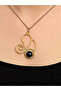Natural Stone Onyx Natural Stone Authentic Women's Round Necklace with 45 Cm Chain - 2
