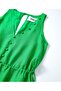 Adjustable Waist Linen Dress - 2