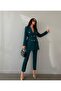BUTTON DETAIL TYING JACKET TROUSERS SUIT - 2