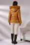 MUSTARD COLOR HOODED MICROJEL FILLED PLUSH WATER AND WIND PUSHER FEATURE COAT - 7