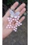 Butterfly Figured Beaded Star Keychain Bag Ornament (Pink) - 4