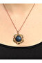Natural Stone Lapis Natural Stone Authentic Women's Round Necklace with 45 Cm Chain