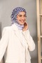 وشاح قطني ناعم منقوش بنقاط البولكا أرجواني - 2