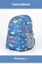Zippered Large 1st Quality Waterproof Patterned Compartmented Triple School Pen Holder Lunch Backpack Set - 6