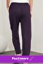 New Season Anti-Sweat Comfortable Fit Elastic Waist Wide Leg Loose Ecrin Wool Trousers with Side Pockets - 6