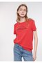 High Fives And Good Vibes Printed Red T-Shirt Slim Fit / Slim Fit 1611545-70469 - 2