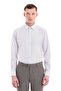 Claret Red Slim Fit Printed Cotton Slim Collar Long Sleeve Classic Shirt - 3
