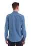 Blue Comfort Fit Plain 100% Cotton Button down Collar Long Sleeve Classic Shirt - 6