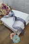 White 4 Pieces Bamboo Towel Set - Hand-Face and Dowry Towel 50X90 cm