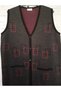 winter, 1st quality steel, acrylic knitted, 2 pockets, 3 buttons, V-neck extra long knitwear vest - 2