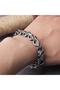 Ouroboros Dragon Embroidered Hooked 316L Men's Steel Bracelet - 5