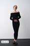 Women's Madonna Collar Knitwear Dress - 4