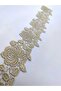 POLYESTER GÜPÜR FİSTO BREAK PATTERN GOLD-GOLD GLAZED 8 CM WIDTH - 2