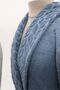 Hazal Cotton 8 Piece Family Bathrobe Set - Blue - Cream - 4