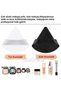 2 Pieces Purple Triangle Cotton Washable Velvet Puff Face Contour Makeup Cloth Sponge Cosmetic Foundation - 6
