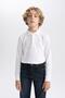 Boy's Regular Fit Polo Neck Pique Long Sleeve Polo T-Shirt - 3