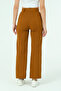 Women's Front Stitched Brown Winter High Waist Palazzo Pants - 5