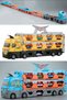 Giant Race Track Extendable Toy Car Carrying Speed Track Truck Carrier Truck Set Panda Keychain - 4