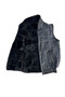 Patchwork Inside Fur-Outside Suede Genuine Leather Piping Collar Knitwear Detailed Vest - 3