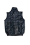 Patchwork Inside Fur-Outside Suede Genuine Leather Piping Collar Knitwear Detailed Vest - 2