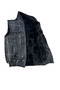Patchwork Inside Fur-Outside Suede Genuine Leather Piping Collar Knitwear Detailed Vest - 4