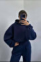 women's hooded body suit GTS020 - Navy - 3
