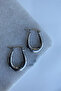 Women's Vintage Sectioned Steel Hoop Earrings - 4