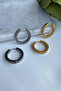 Unisex 316l Surgical Steel Square Circle Model Hoop Earrings - 5