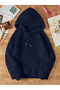 NAVY BLUE HOODED SWEATSHIRT HODIE