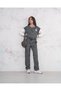 Women's Striped College Jacket Trousers Tracksuit Top and Bottom Clothing - 7