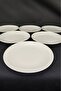 Set of 6 Deniz Form Porcelain Serving Plates 25 cm Cream C320.225 - 3